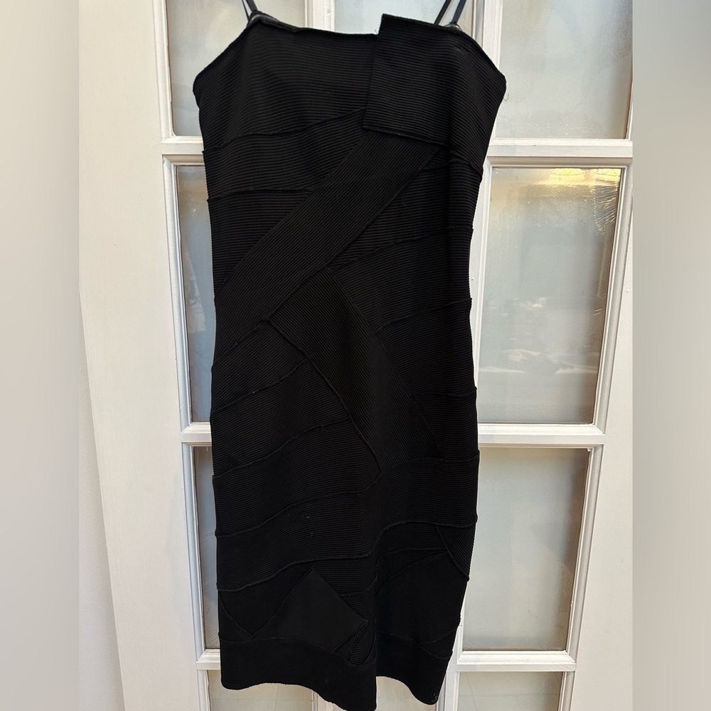 Vintage BCBGMAXAZRIA Max Azria Bondage Punk Goth Club Fitted Dress Size S